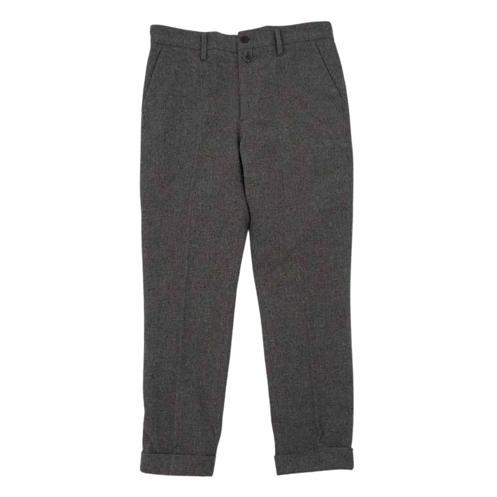 ハルシ 15AW シルク混 ネップ セットアップ スーツ ジャケット パンツ ライトブラウン系 L【極上美品】【中古】