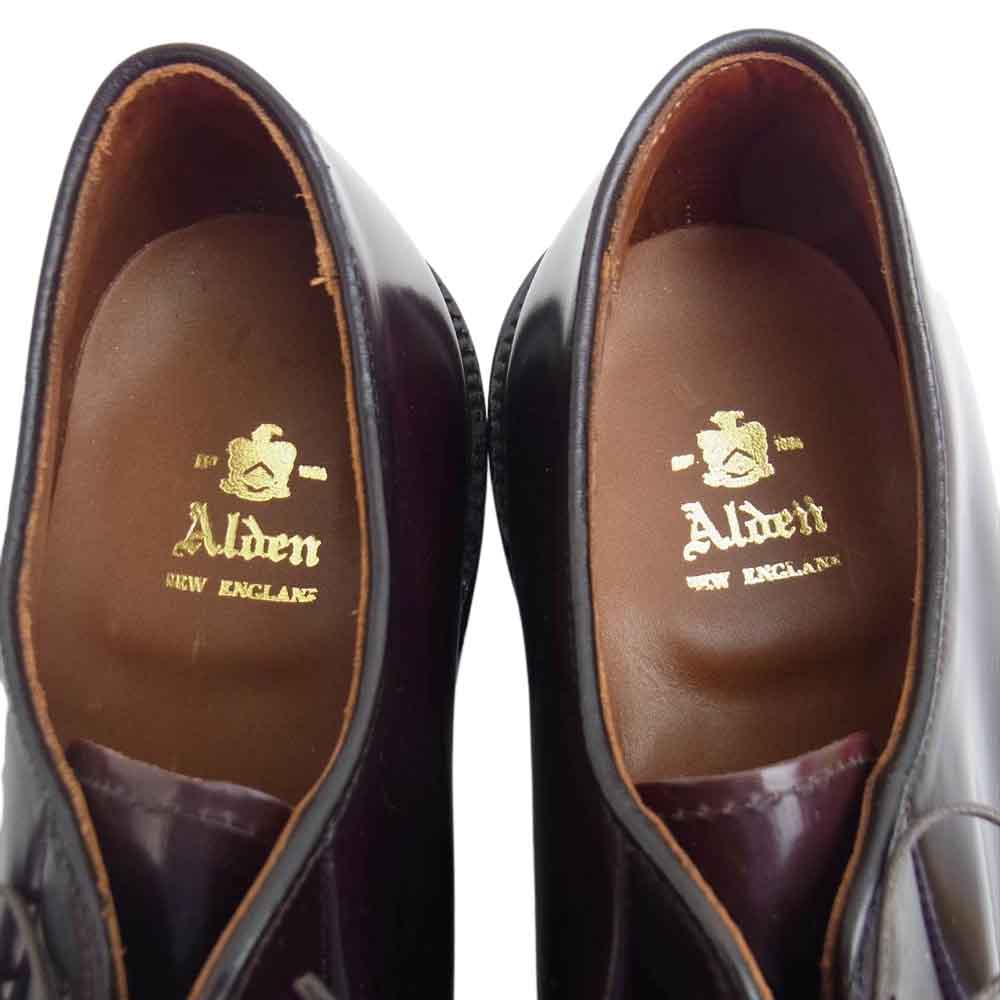 ALDEN オールデン 990 外羽 プレーントゥ シューズ バーガンディ コードバン バーガンディ US8.5D【新古品】【未使用】【中古】