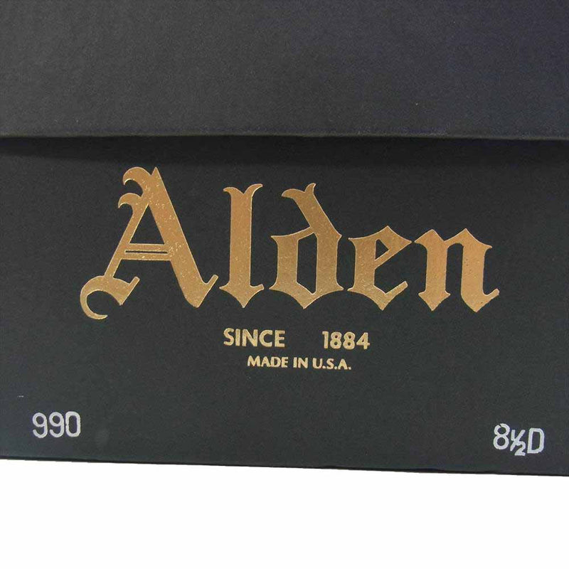 ALDEN オールデン 990 外羽 プレーントゥ シューズ バーガンディ コードバン バーガンディ US8.5D【新古品】【未使用】【中古】