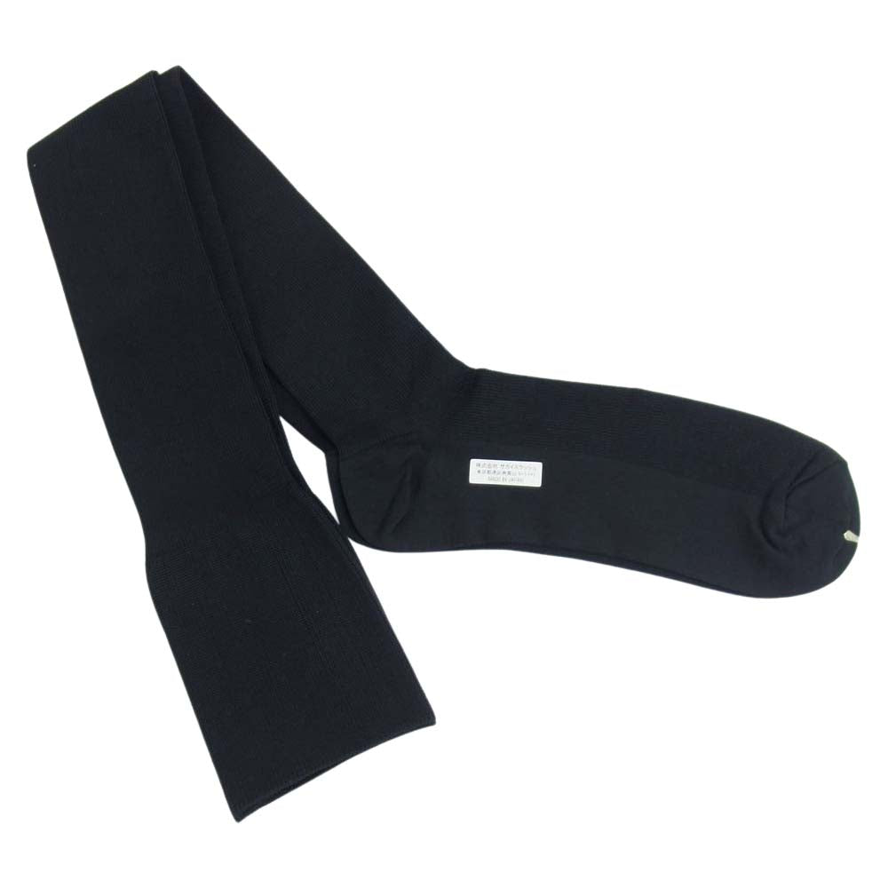 Sacai サカイ 21-05875 MAIN KNEE HIGH SOCKS ロゴ プリント ニーハイ ソックス ブラック系【新古品】【未使用】【中古】