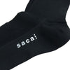 Sacai サカイ 21-05875 MAIN KNEE HIGH SOCKS ロゴ プリント ニーハイ ソックス ブラック系【新古品】【未使用】【中古】