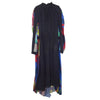 Sacai サカイ × KAWS 21AW 21-05681 Multi Print Dress カウズ マルチ プリント プリーツ ロング ドレス ブラック系 3【美品】【中古】