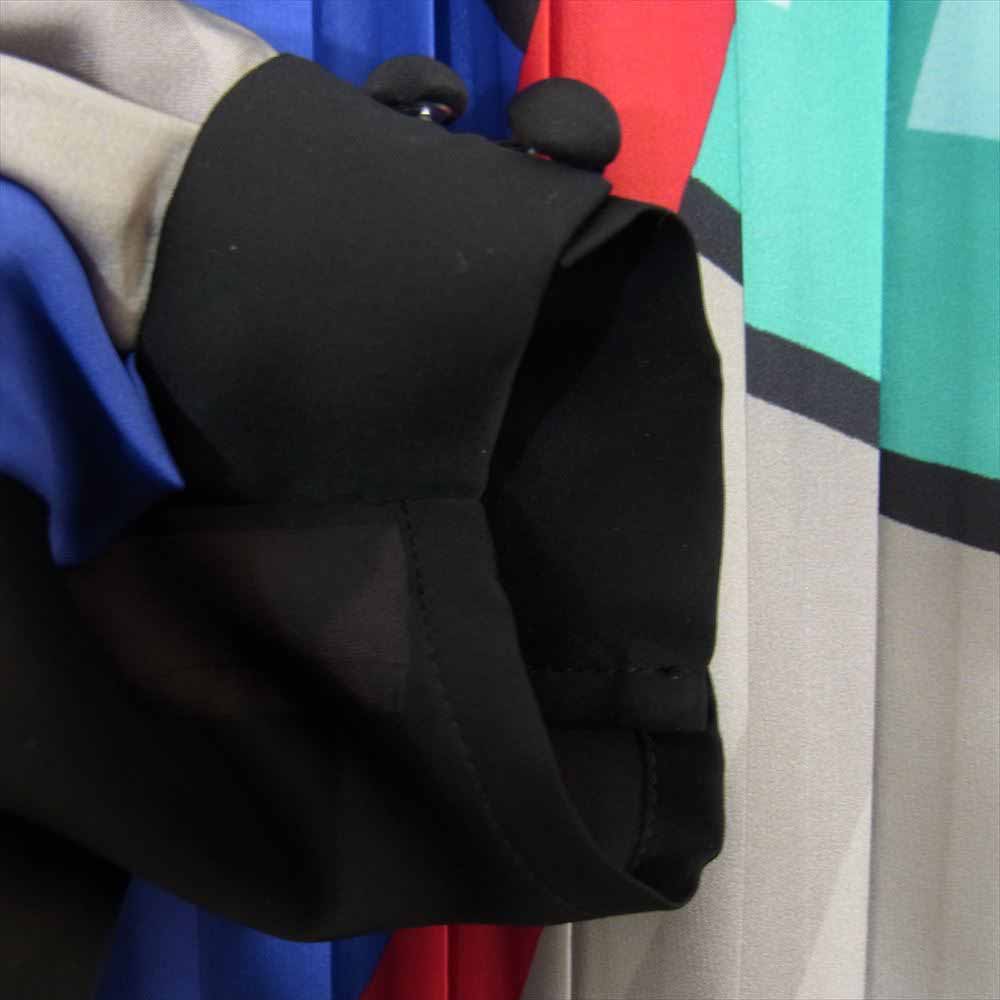 Sacai サカイ × KAWS 21AW 21-05681 Multi Print Dress カウズ マルチ プリント プリーツ ロング ドレス ブラック系 3【美品】【中古】