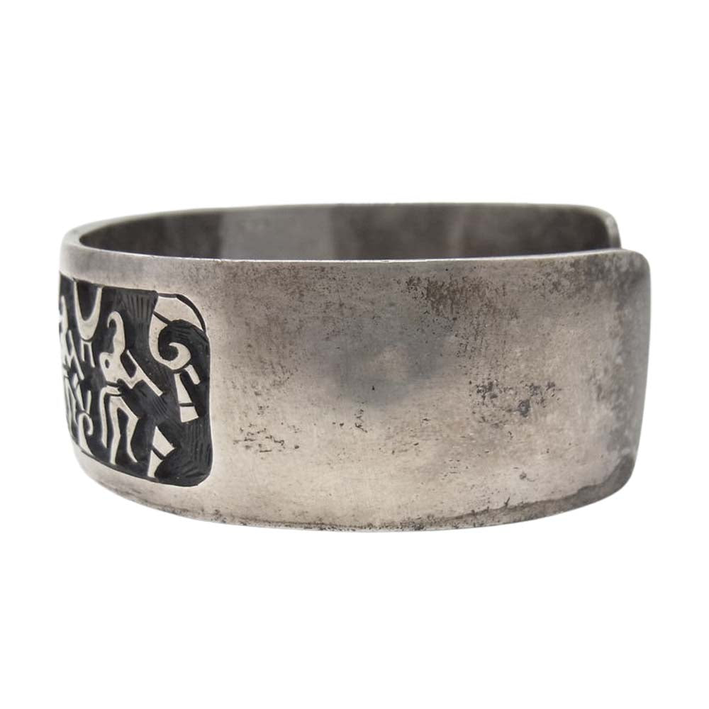 HOPI/ホピ族 作者不明 オーバーレイ バングル ホピ族 作者不明 オーバーレイ サンフェイス バングル【中古