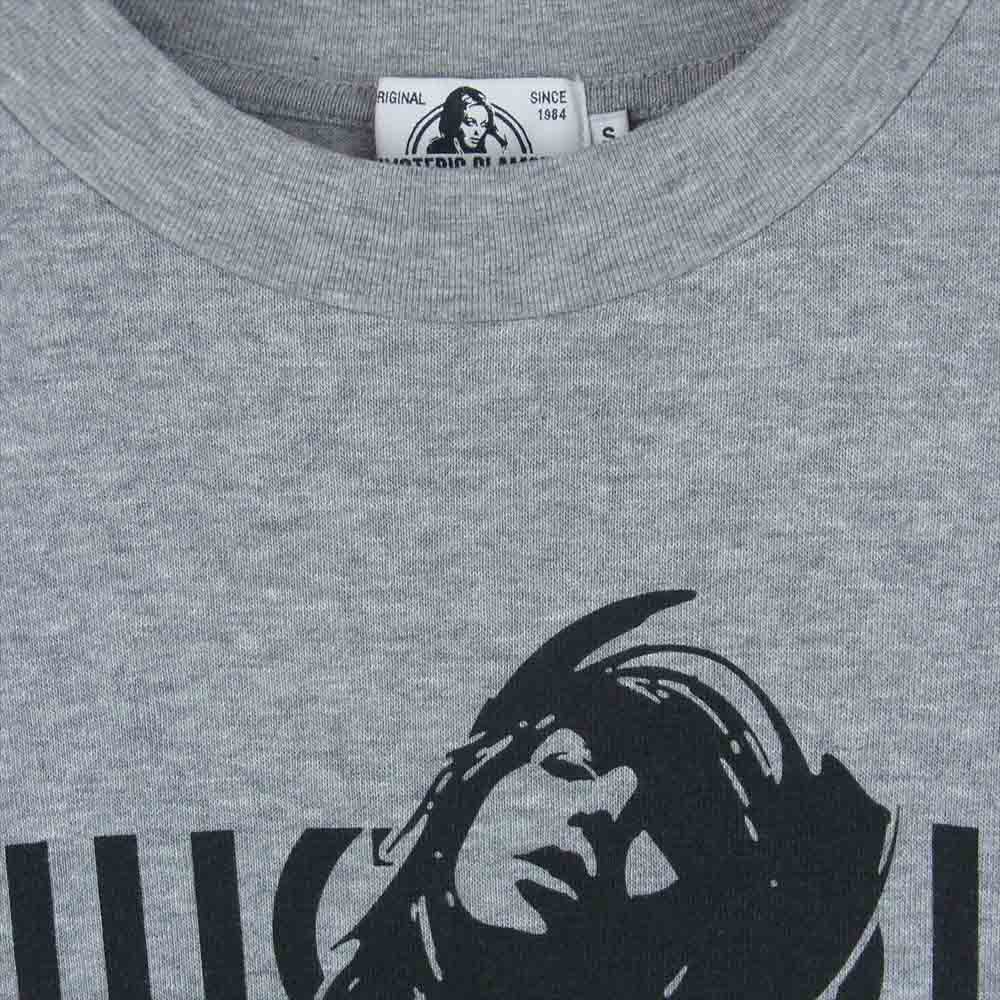 HYSTERIC GLAMOUR ヒステリックグラマー 0263CL04 ガールプリント 長袖 Tシャツ コットン 日本製 グレー系 S【中古】