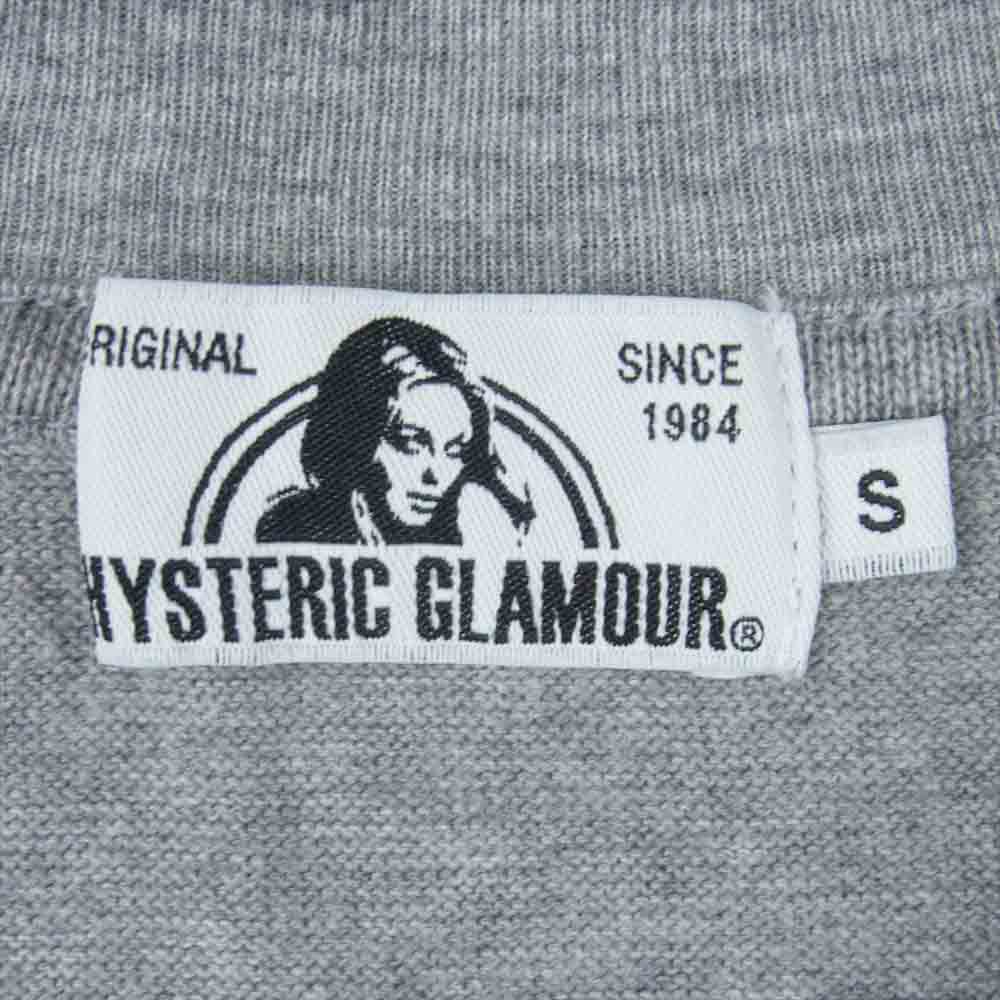 HYSTERIC GLAMOUR ヒステリックグラマー 0263CL04 ガールプリント 長袖 Tシャツ コットン 日本製 グレー系 S【中古】