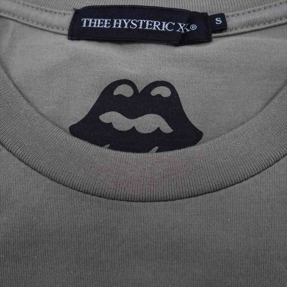 HYSTERIC GLAMOUR ヒステリックグラマー 06183CT09 XXX トリプルエックス THE ROLLING STONES MISS YOU リップ&タン 半袖 Tシャツ カーキ系 S【中古】