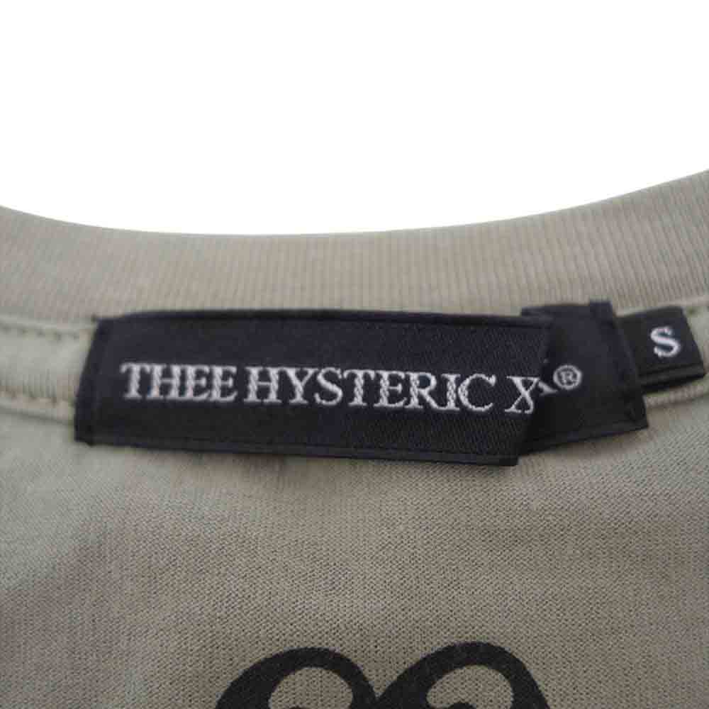 HYSTERIC GLAMOUR ヒステリックグラマー 06183CT09 XXX トリプルエックス THE ROLLING STONES MISS YOU リップ&タン 半袖 Tシャツ カーキ系 S【中古】
