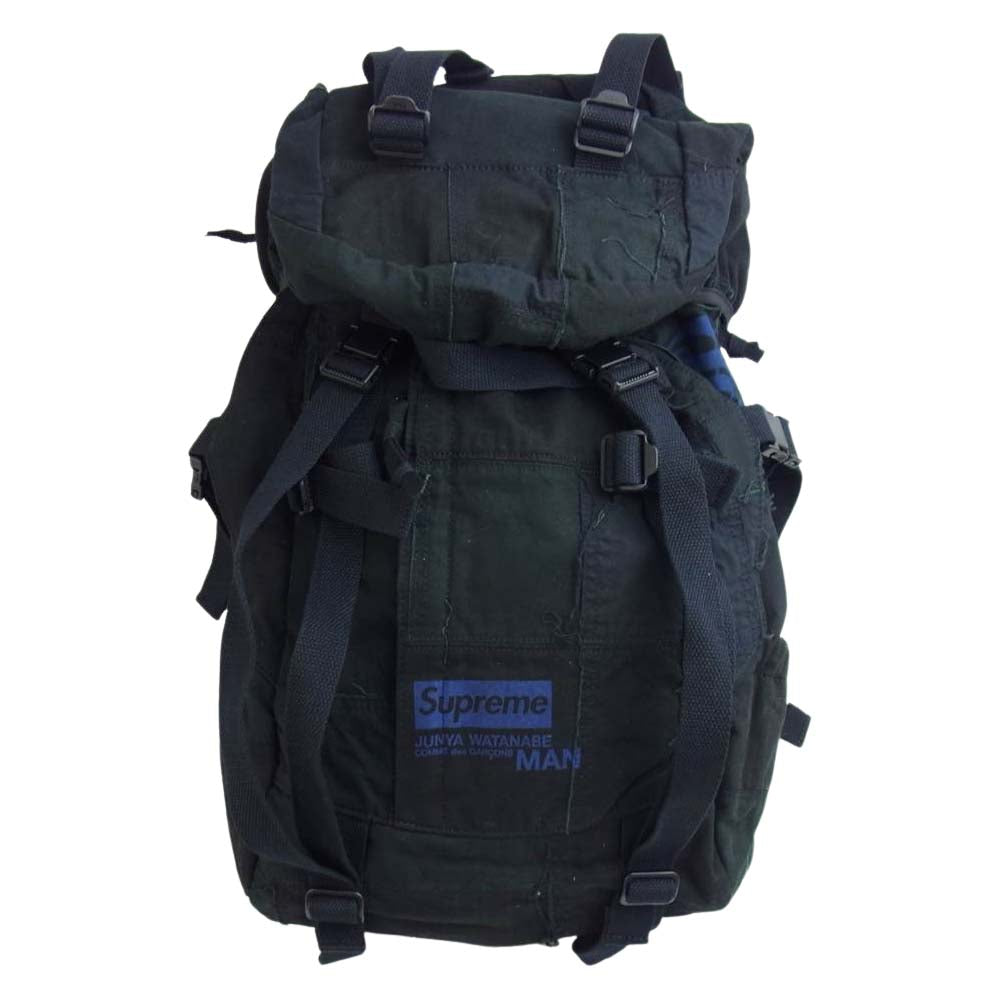 Supreme シュプリーム × JUNYA WATANABE 21AW Patchwork Backpack ジュンヤワタナベ パッチワーク バックパック ブラック ブラック系【極上美品】【中古】