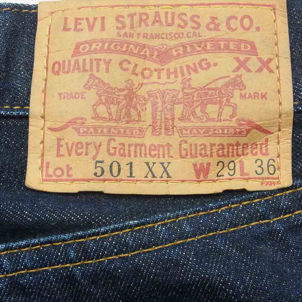 Levi's リーバイス 501-0003 501XX 米国製 バレンシア BIG E 紙パッチ 赤耳 デニム パンツ インディゴブルー系 W29 L36【中古】