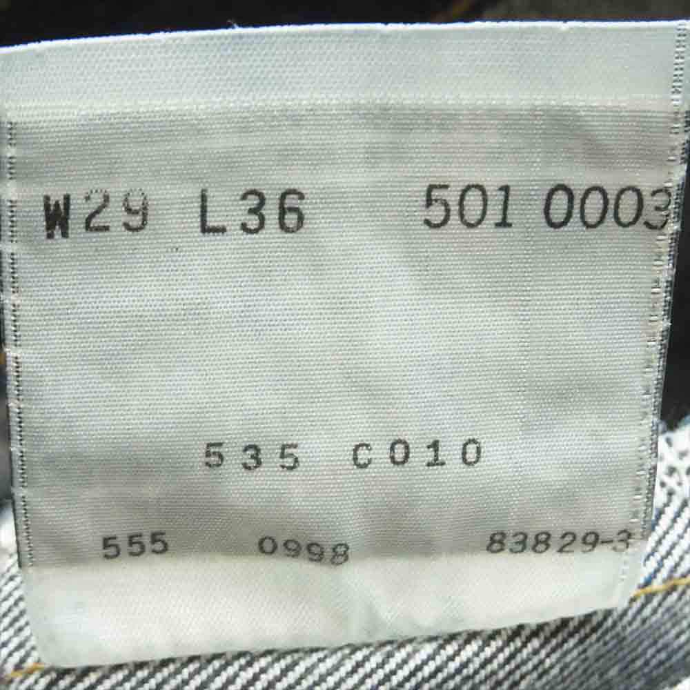 Levi's リーバイス 501-0003 501XX 米国製 バレンシア BIG E 紙パッチ 赤耳 デニム パンツ インディゴブルー系 W29 L36【中古】