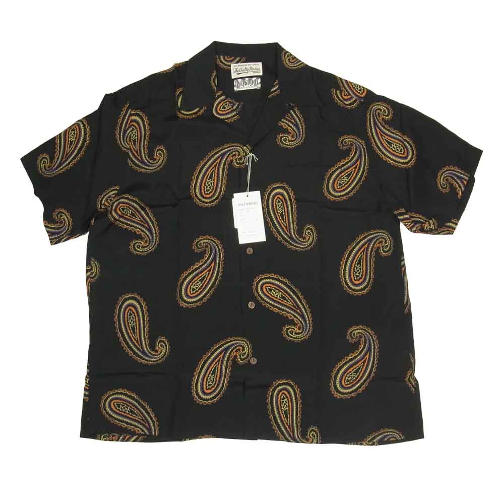 WACKO MARIA ワコマリア 21SS NMD-WM-HI03-C 舐達麻 HAWAIIAN SHIRT TYPE 2 ハワイアン シャツ ブラック系 XL【新古品】【未使用】【中古】