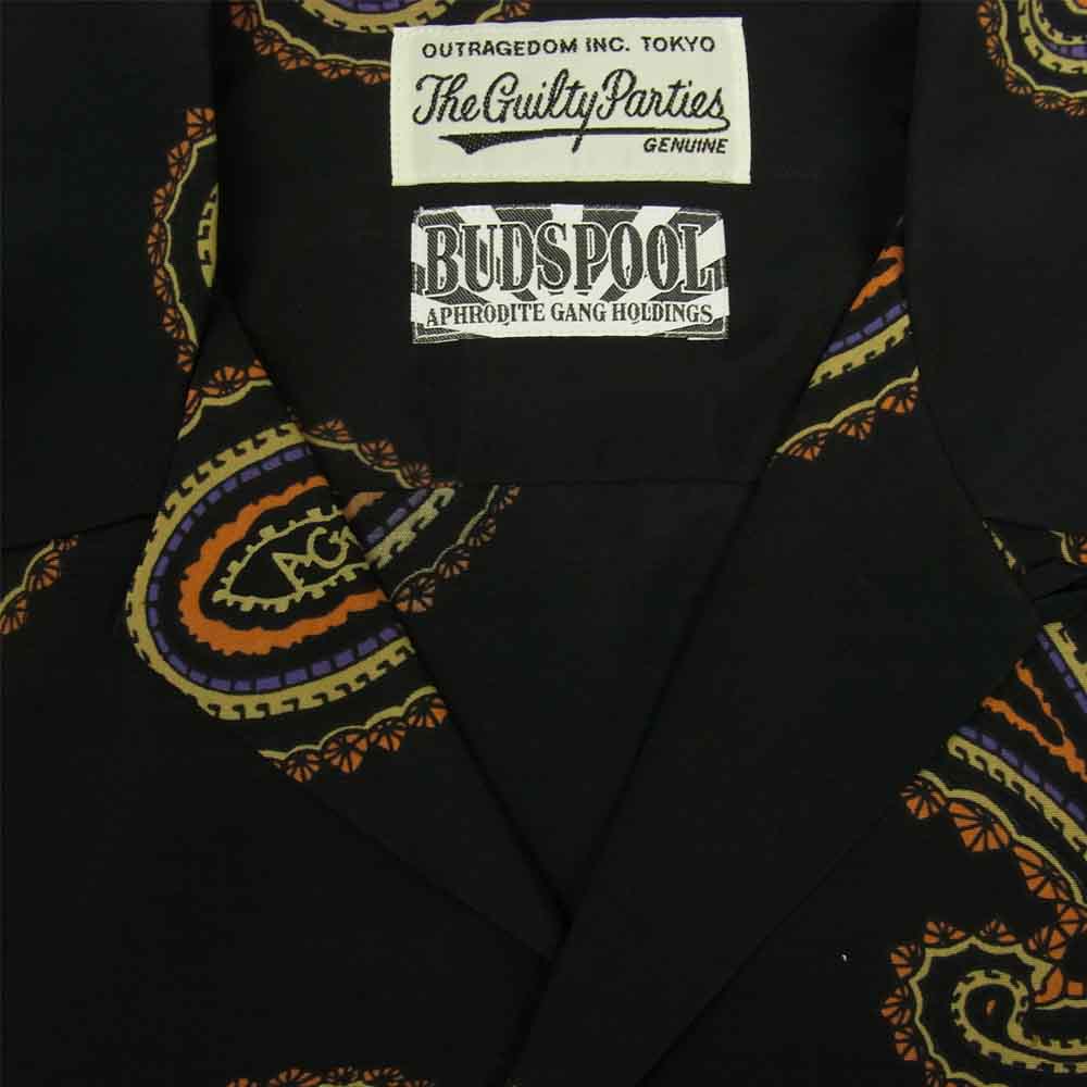 WACKO MARIA ワコマリア 21SS NMD-WM-HI03-C 舐達麻 HAWAIIAN SHIRT TYPE 2 ハワイアン シャツ ブラック系 XL【新古品】【未使用】【中古】