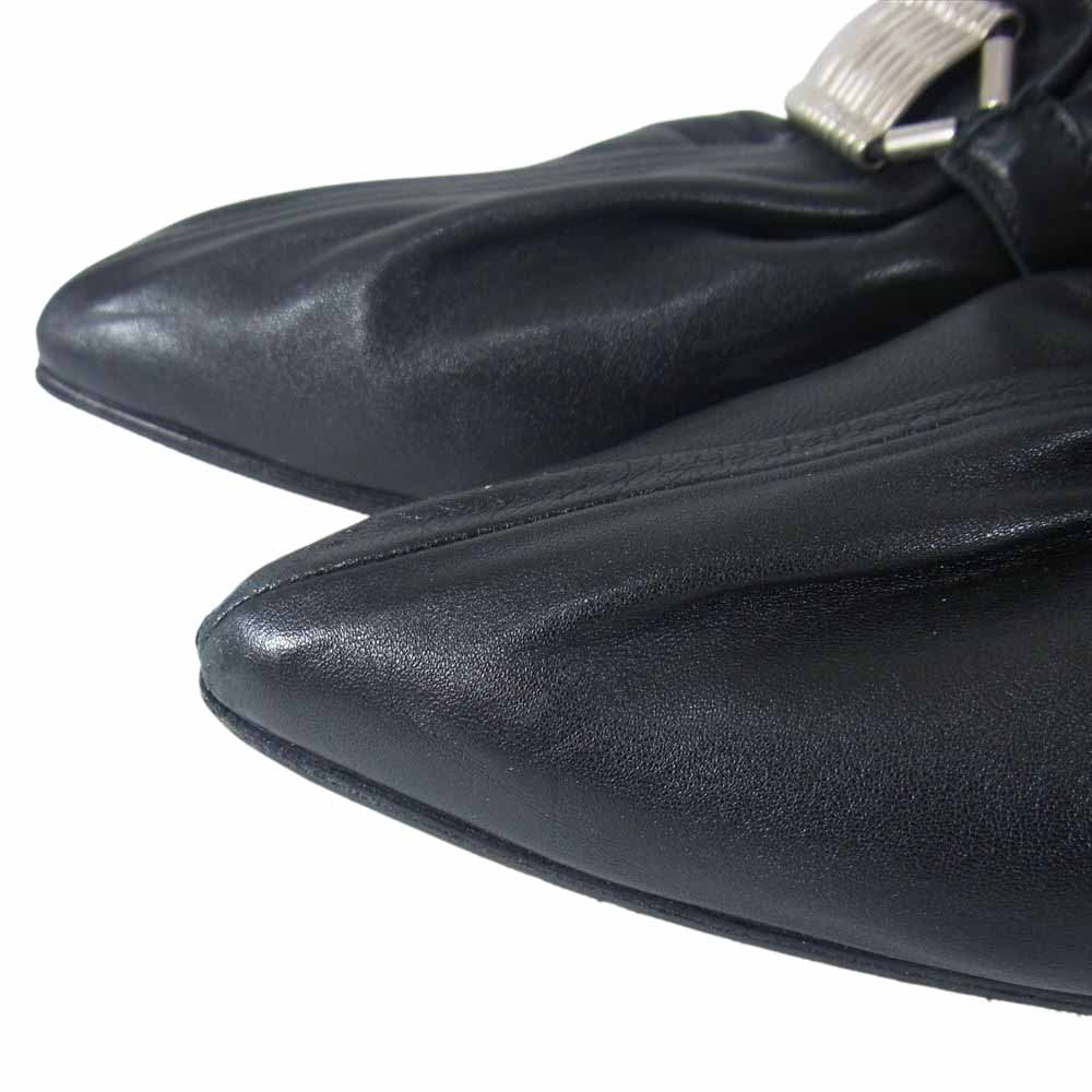TOGA トーガ メタル 装飾 レザー ウエスタン ブーツ ブラック系 39【中古】