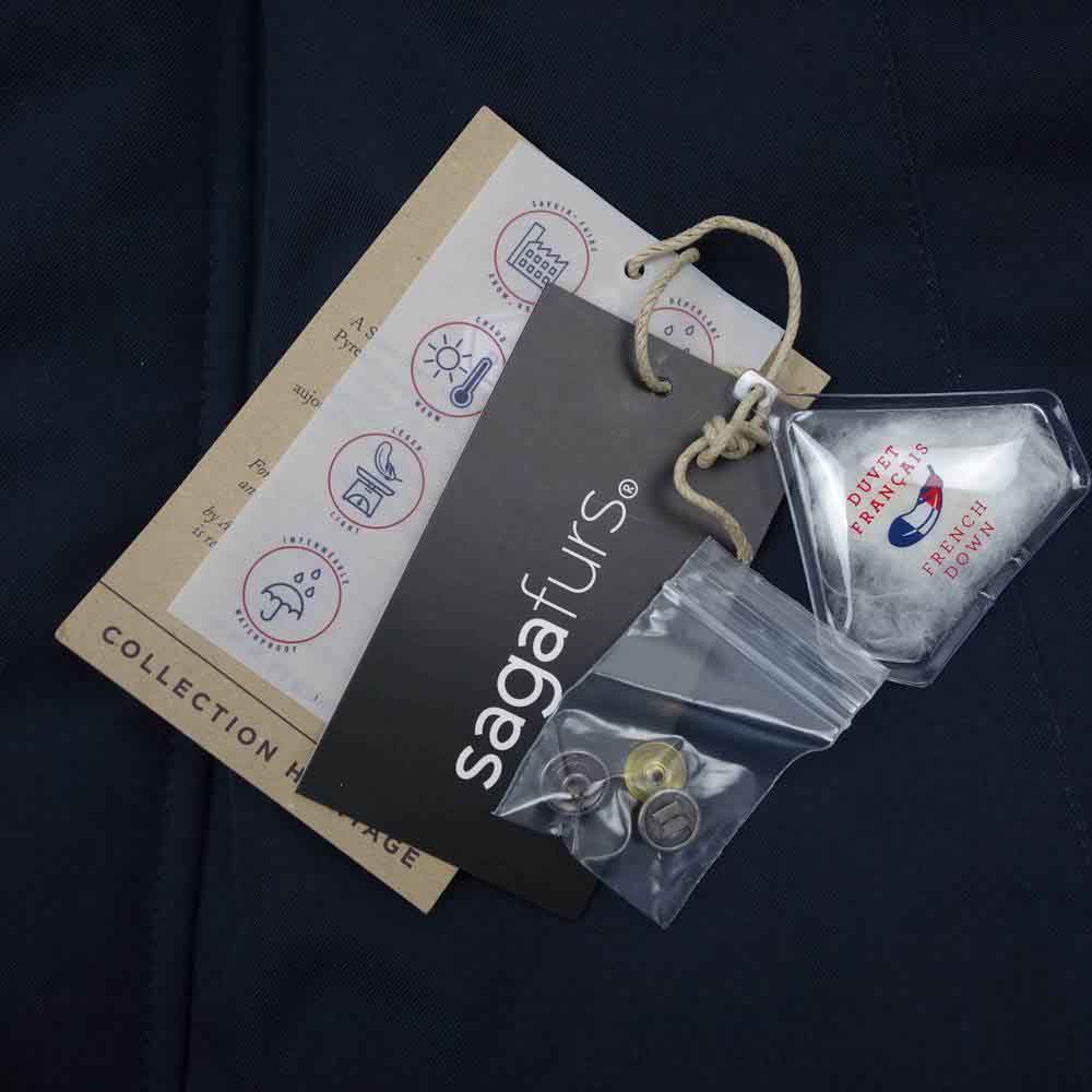 Pyrenex ピレネックス HMK009 国内正規品 ANNECY アヌシー ラクーンファー ダウン ジャケット ネイビー系【美品】【中古】