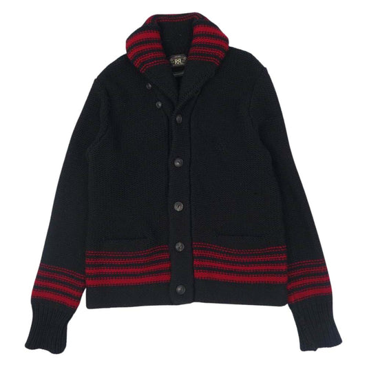 RRL ダブルアールエル ショールカラー ウール カーディガン ブラック系 M【中古】