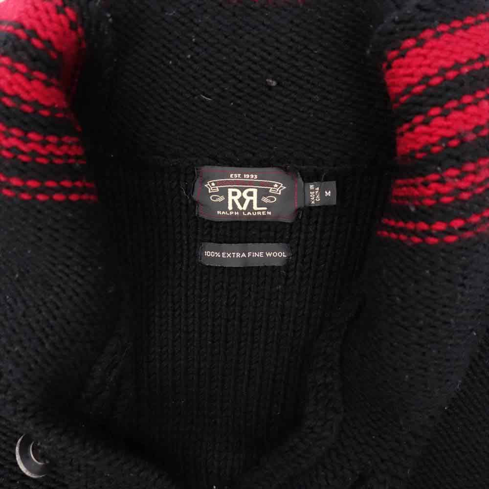 RRL ダブルアールエル ショールカラー ウール カーディガン ブラック系 M【中古】