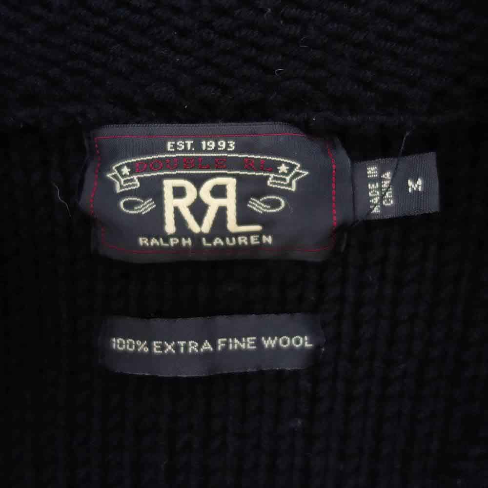 RRL ダブルアールエル ショールカラー ウール カーディガン ブラック系 M【中古】
