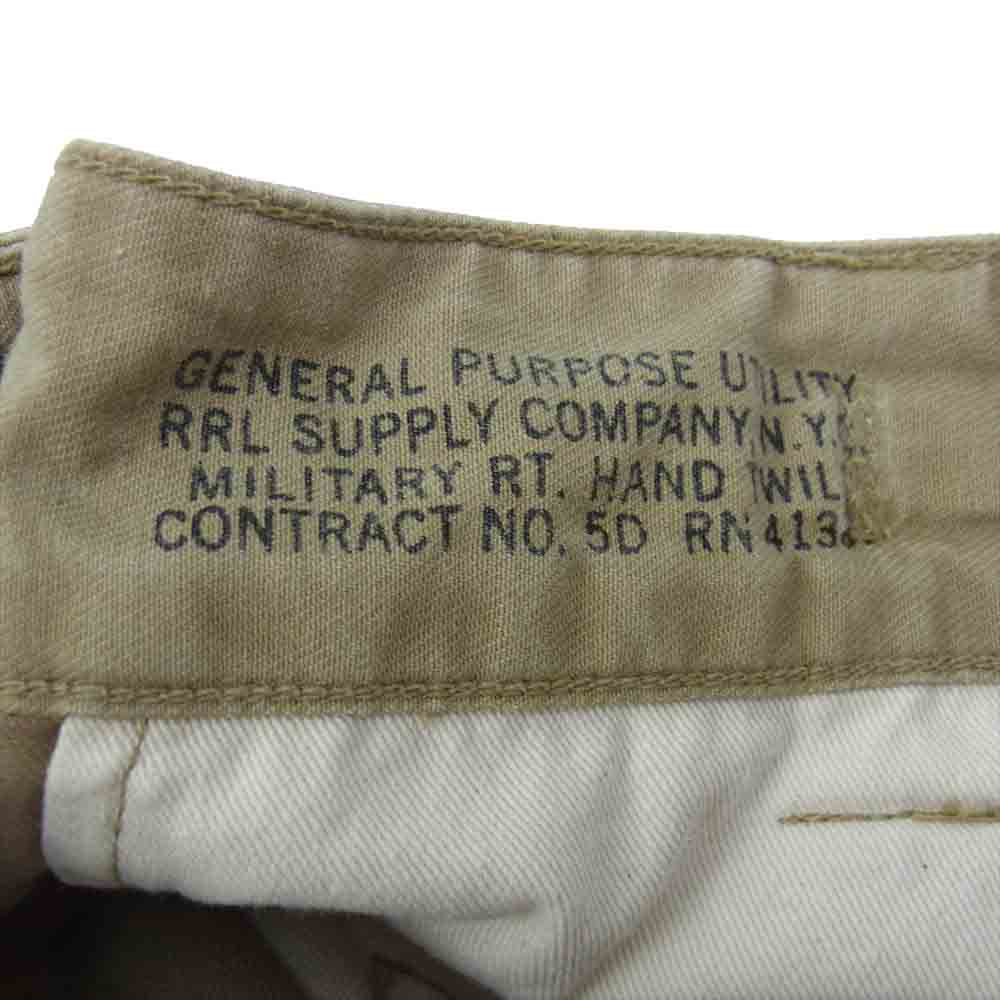 RRL ダブルアールエル 加工 ツイル カーゴ トラウザー パンツ ベージュ系 33【中古】