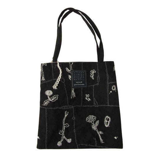 mina perhonen ミナペルホネン ws9188 garden patchwork ミニ バッグ ブラック系【新古品】【未使用】【中古】
