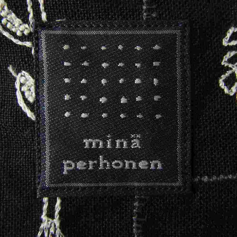 mina perhonen ミナペルホネン ws9188 garden patchwork ミニ バッグ ブラック系【新古品】【未使用】【中古】