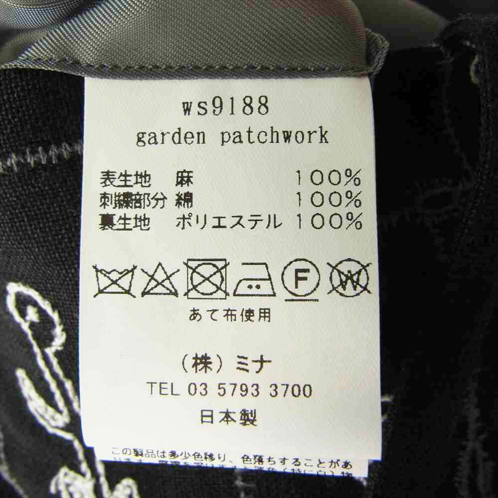 mina perhonen ミナペルホネン ws9188 garden patchwork ミニ バッグ ブラック系【新古品】【未使用】【中古】
