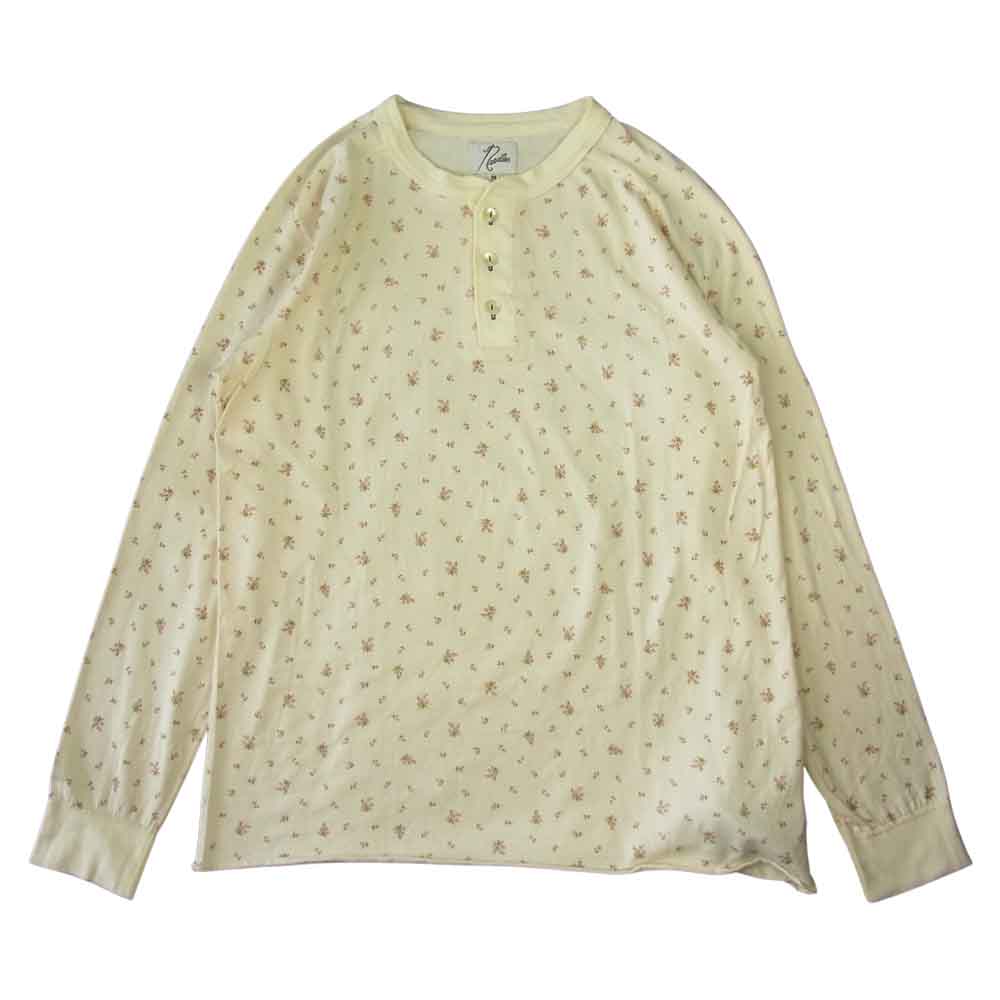Needles ニードルス 小花柄 ヘンリーネック カットソー オフホワイト系 M【中古】