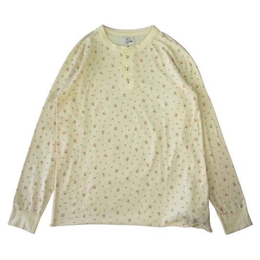 Needles ニードルス 小花柄 ヘンリーネック カットソー オフホワイト系 M【中古】