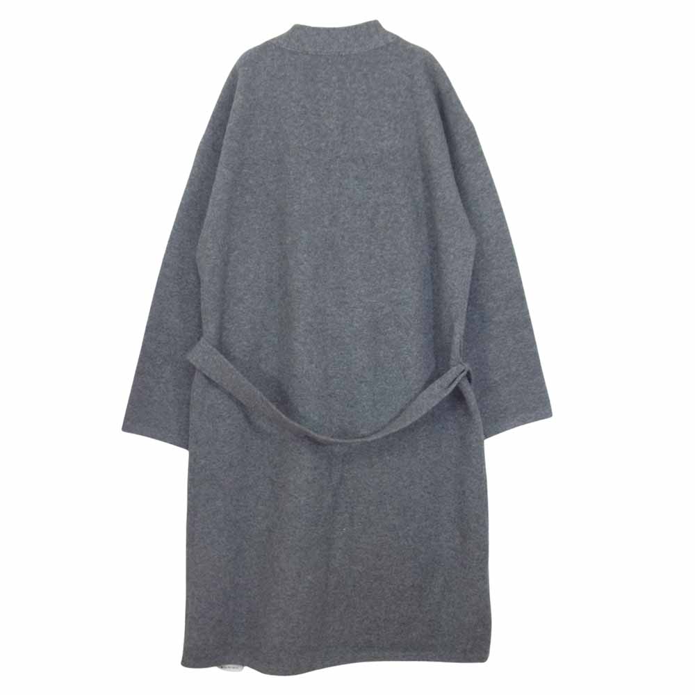 アンダーソン アンダーソン UUMNT204048 ダブルフェイス ウール ニット ガウン コート グレー系 2【美品】【中古】
