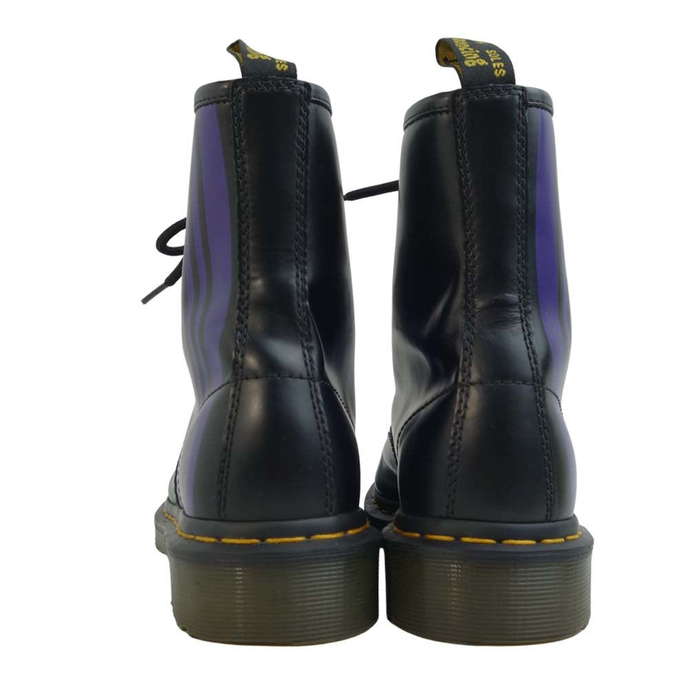Dr.Martens ドクターマーチン × NEEDLES SPECIAL 8 HOLES STRIPE BOOT ニードルズ 8ホール ストライプ ブーツ ブラック系 UK4【中古】