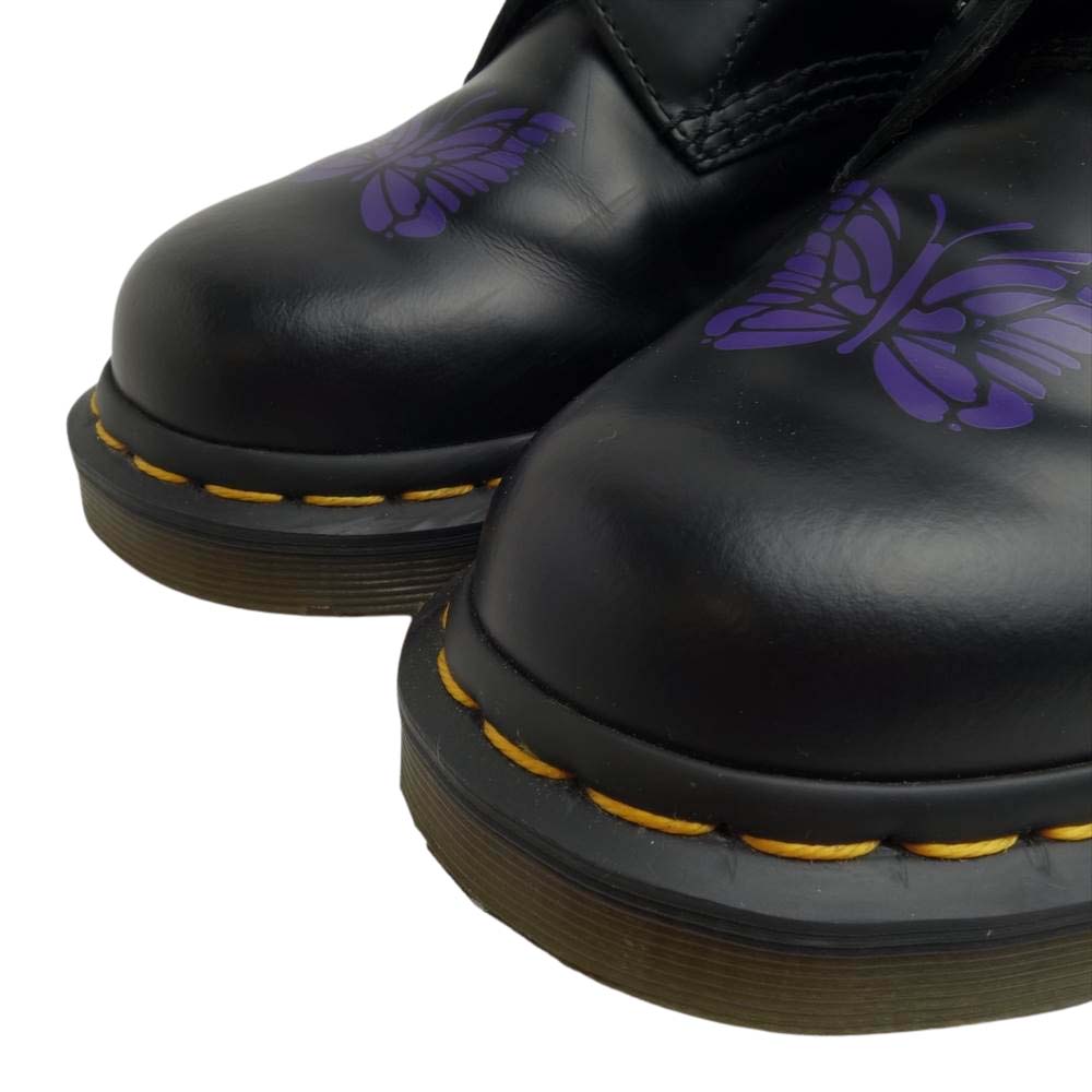 Dr.Martens ドクターマーチン × NEEDLES SPECIAL 8 HOLES STRIPE BOOT ニードルズ 8ホール ストライプ ブーツ ブラック系 UK4【中古】