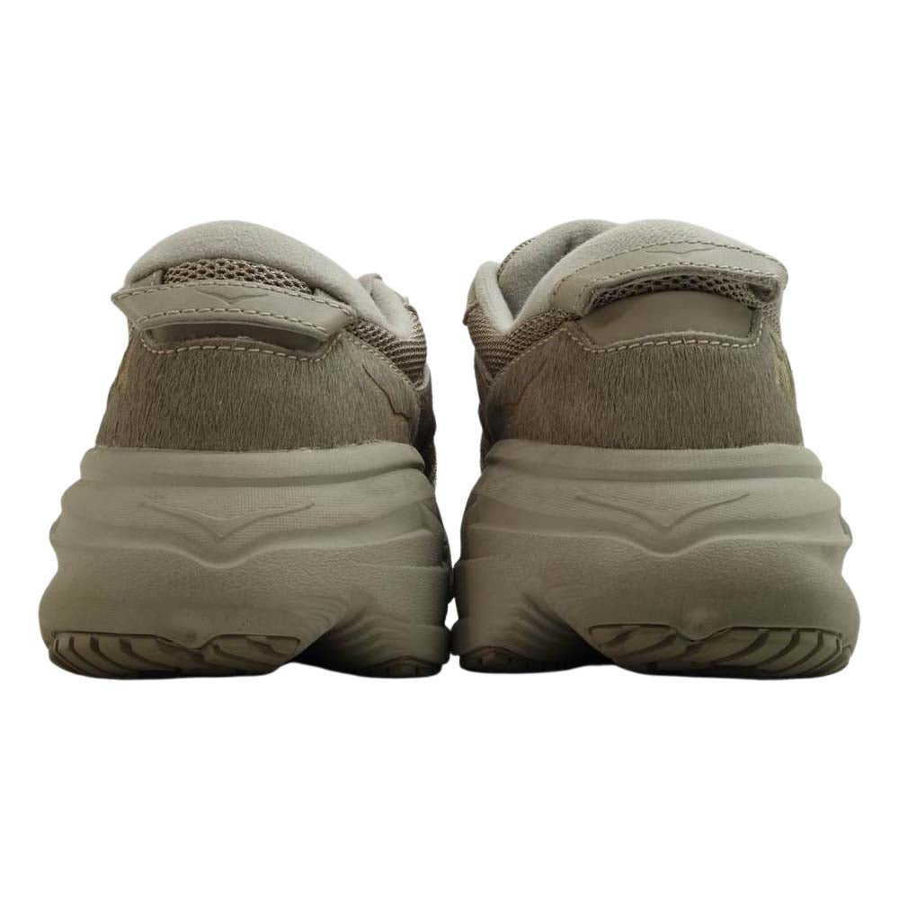 HOKA ONE ONE ホカ オネオネ × ENGINEERED GARMENTS F20021F BONDI L TAUPE エンジニアドガーメンツ ボンダイ ハラコ スエード ローカット スニーカー 25cm【中古】