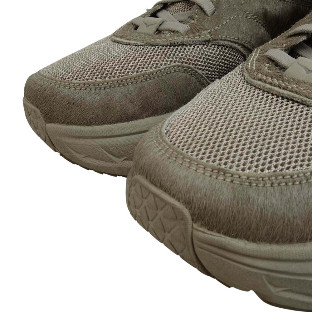 HOKA ONE ONE ホカ オネオネ × ENGINEERED GARMENTS F20021F BONDI L TAUPE エンジニアドガーメンツ ボンダイ ハラコ スエード ローカット スニーカー 25cm【中古】