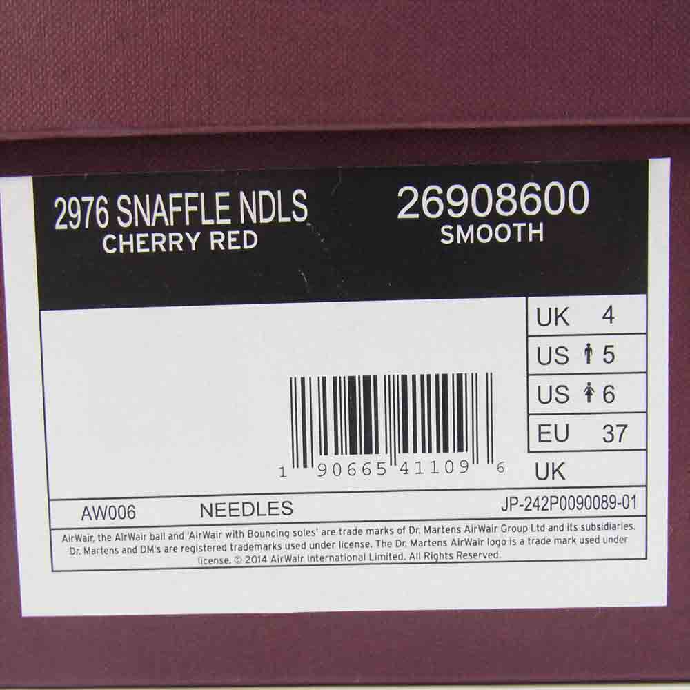 Needles ニードルス 26908600 Dr.Martens ドクターマーチン 2976 チェルシー ブーツ CHERRY RED US6【美品】【中古】