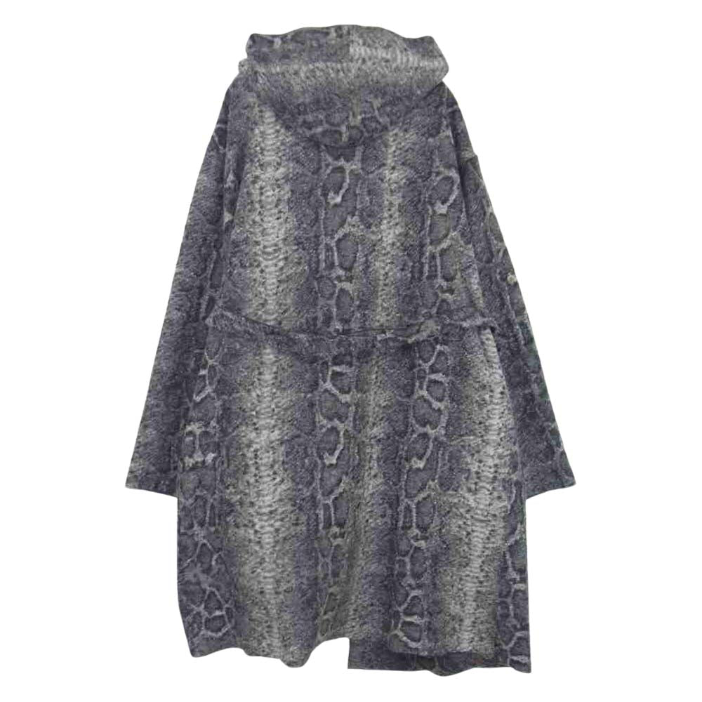 Engineered Garments エンジニアードガーメンツ 20AW knit robe snake スネーク ニット ローブ ガウン フード コート ブラック系 グレー系 S【中古】