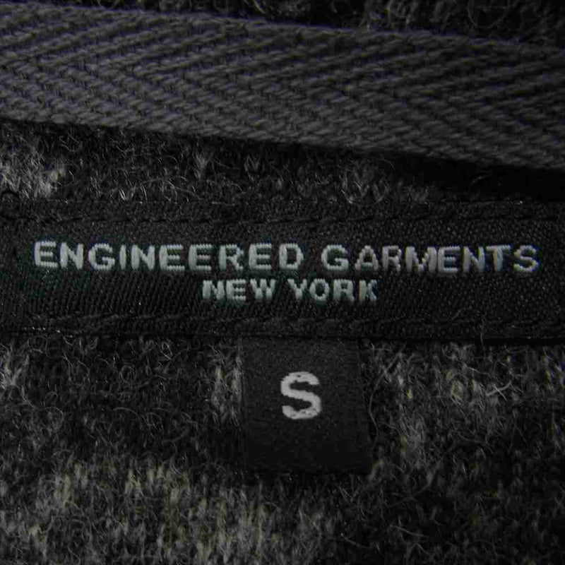 Engineered Garments エンジニアードガーメンツ 20AW knit robe snake スネーク ニット ローブ ガウン フード コート ブラック系 グレー系 S【中古】