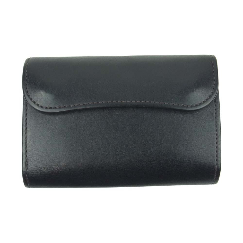 WILDSWANS ワイルドスワンズ Byrne バーン 3つ折り ウォレット 財布 イングリッシュブライドル ブラック系【中古】