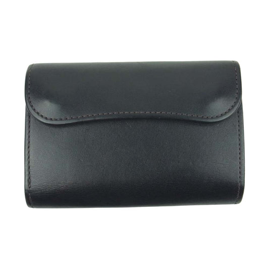 WILDSWANS ワイルドスワンズ Byrne バーン 3つ折り ウォレット 財布 イングリッシュブライドル ブラック系【中古】