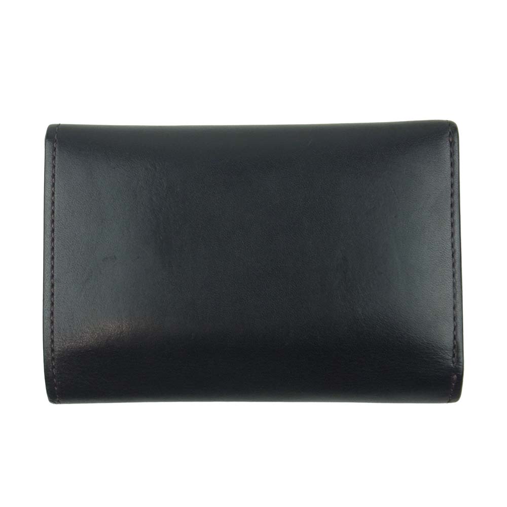 WILDSWANS ワイルドスワンズ Byrne バーン 3つ折り ウォレット 財布 イングリッシュブライドル ブラック系【中古】