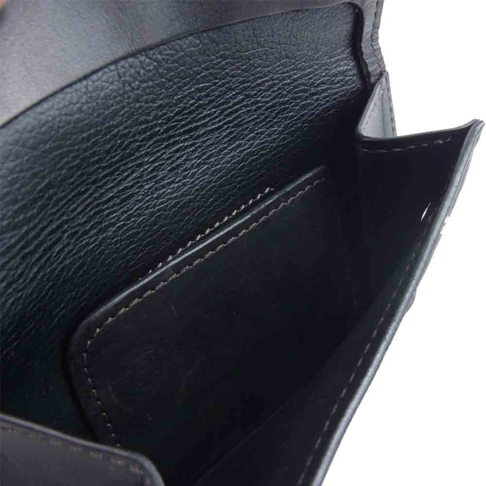 WILDSWANS ワイルドスワンズ Byrne バーン 3つ折り ウォレット 財布 イングリッシュブライドル ブラック系【中古】