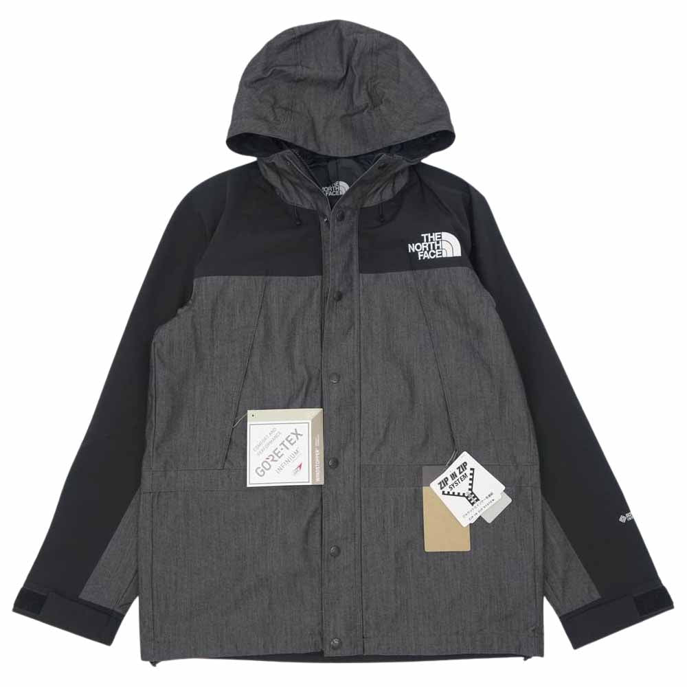 THE NORTH FACE ノースフェイス NP12032 MOUNTAIN LIGHT DENIM JACKET マウンテン ライト デニム ジャケット GORE-TEX ゴアテックス ブラックデニム ナイロンブラックデニム L【新古品】【未使用】【中古】