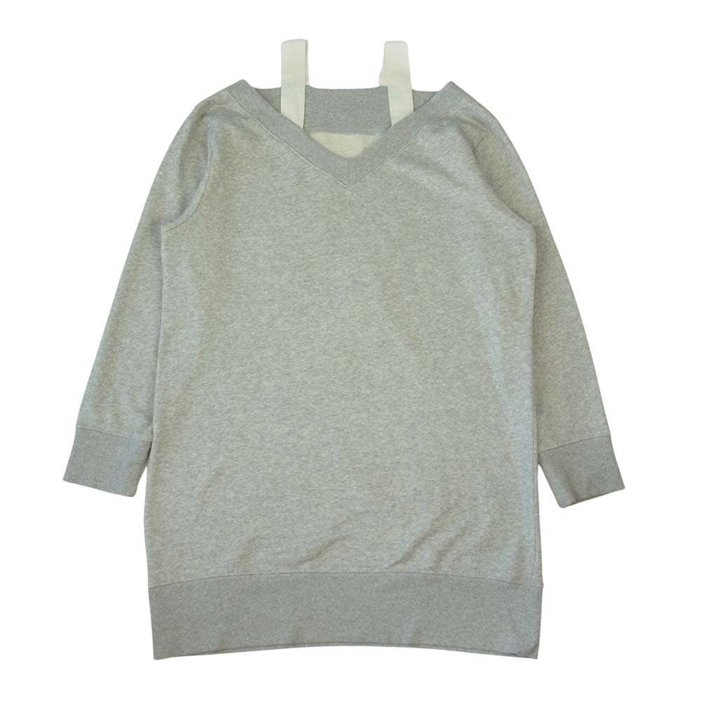 MAISON MARGIELA メゾンマルジェラ S52CT0231 MM6 2WAY オフショルダー スウェット ワンピース グレー系 XS【中古】