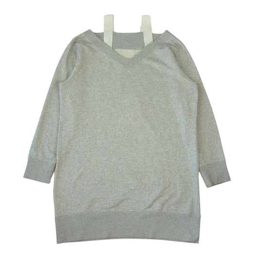 MAISON MARGIELA メゾンマルジェラ S52CT0231 MM6 2WAY オフショルダー スウェット ワンピース グレー系 XS【中古】