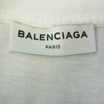 BALENCIAGA バレンシアガ 17AW 480065 国内正規品 オーバーサイズ バック刺繍 半袖 Tシャツ ホワイト系 S【中古】