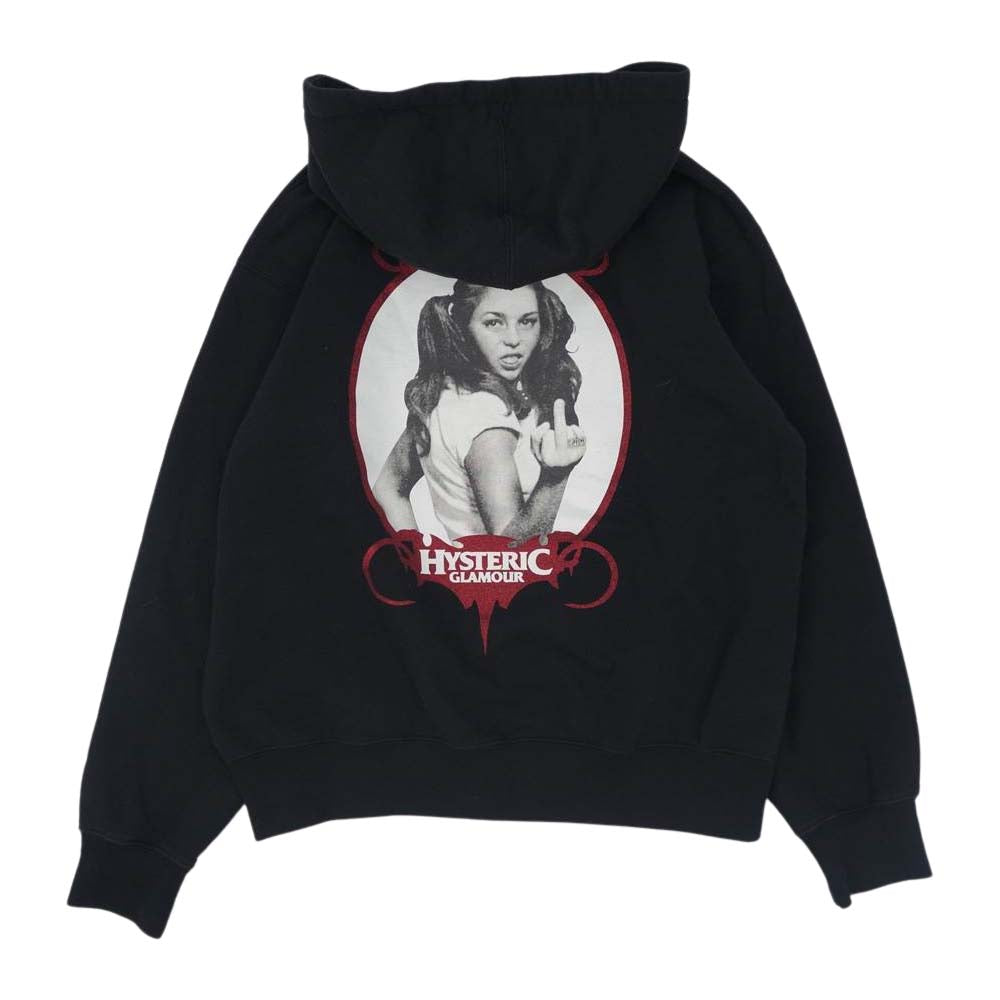 Supreme シュプリーム 21SS Hysteric Glamour Zip Up Hooded Sweatshirt ヒステリックグラマー ブラック系 S【中古】