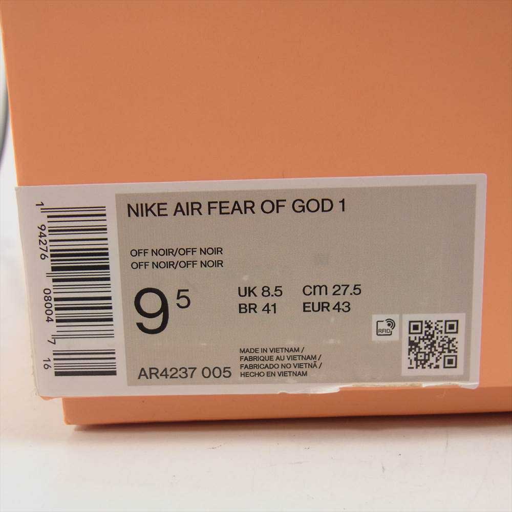 FEAR OF GOD フィアオブゴッド AR4237-005 Air Fear of God 1 Triple Black エア フィア オブ ゴッド 1 トリプルブラック ブラック系 US9.5【新古品】【未使用】【中古】