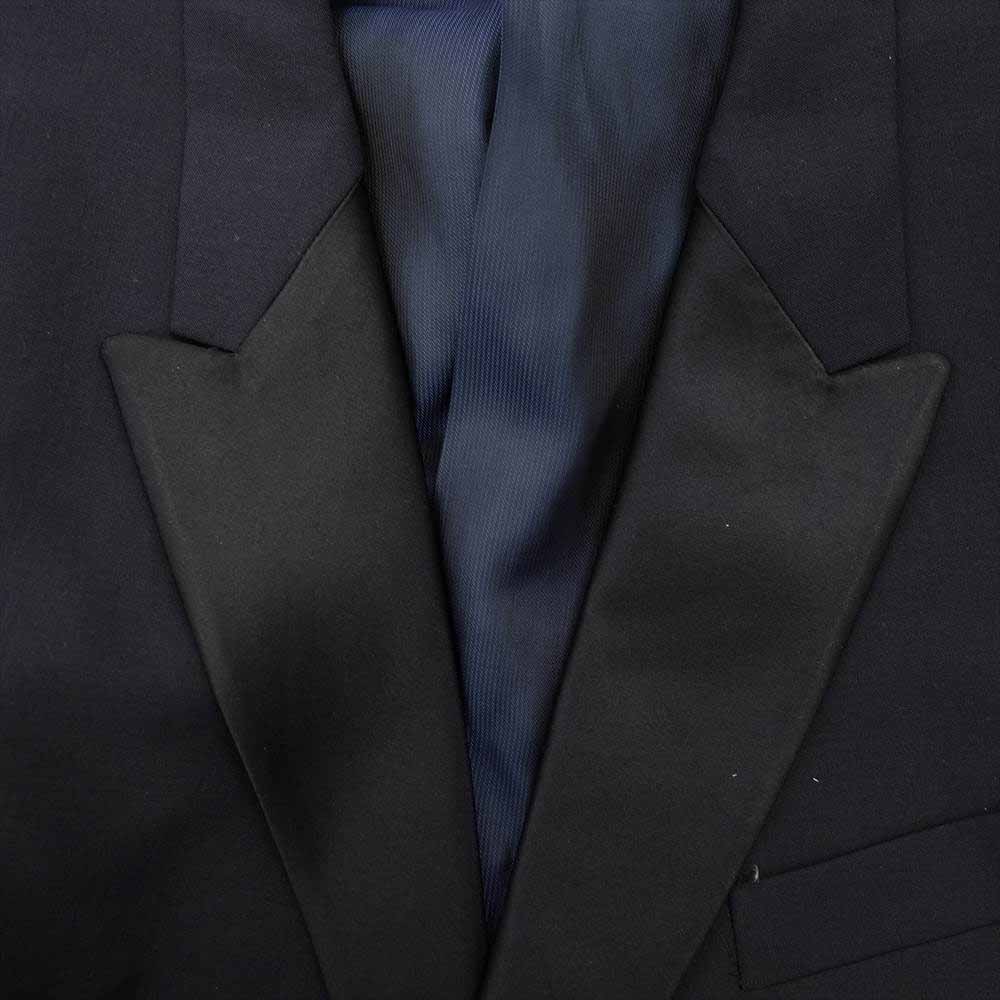 Emporio Armani エンポリオ・アルマーニ ジョルジオアルマーニジャパン表記タグ 21VMOP 01506 セットアップ スモーキングジャケット サイドラインパンツ スーツ ネイビー系【美品】【中古】