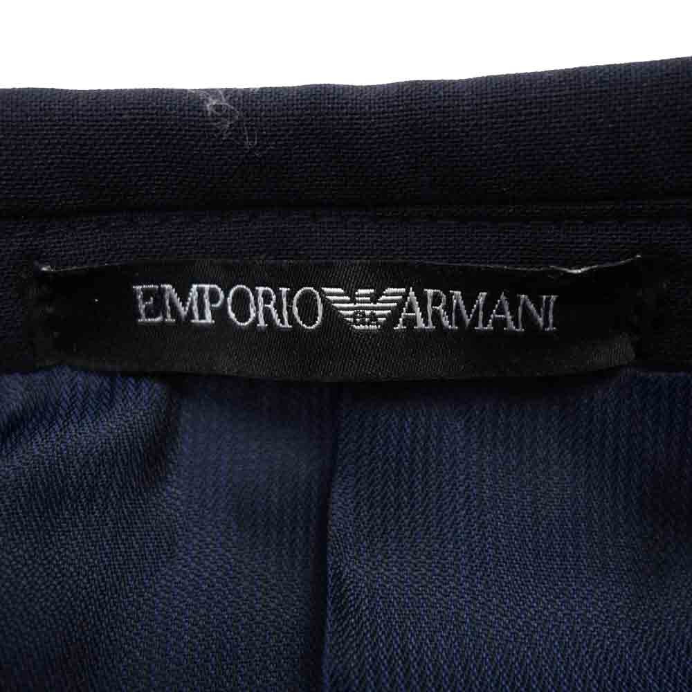 Emporio Armani エンポリオ・アルマーニ ジョルジオアルマーニジャパン表記タグ 21VMOP 01506 セットアップ スモーキングジャケット サイドラインパンツ スーツ ネイビー系【美品】【中古】