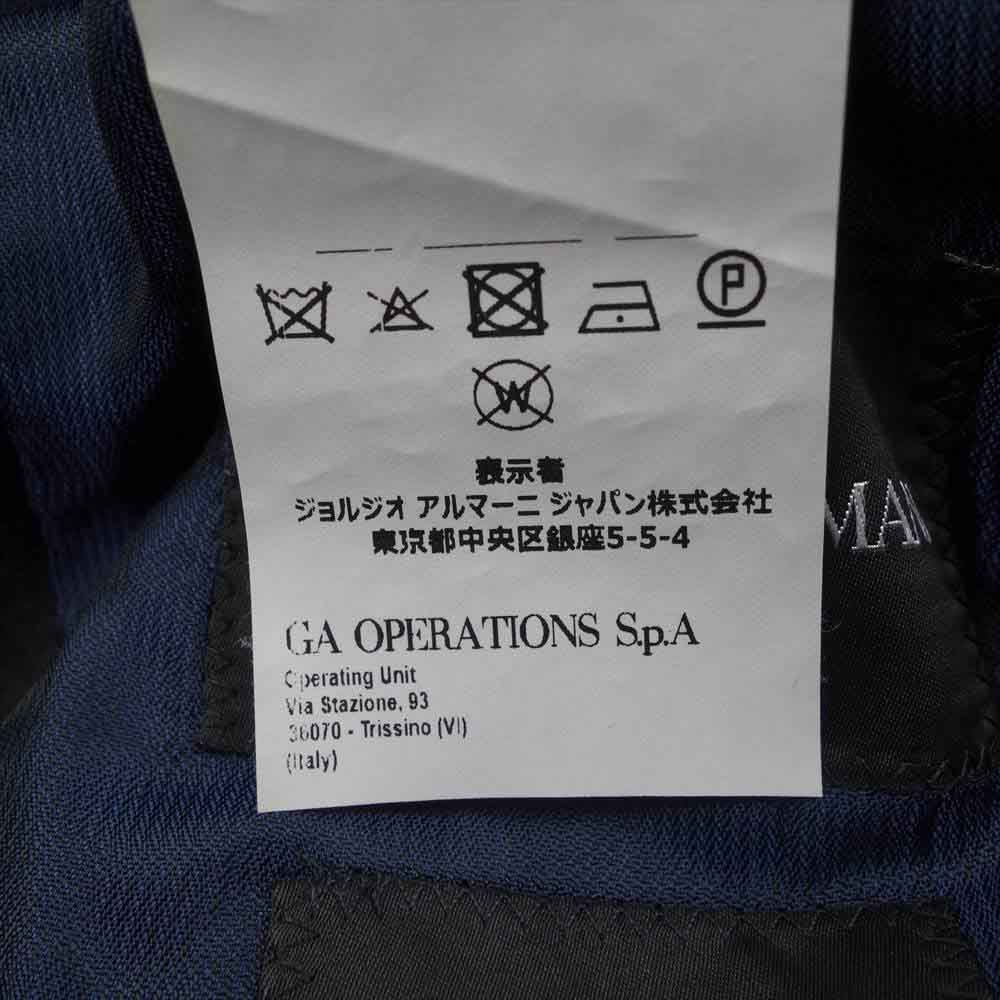 Emporio Armani エンポリオ・アルマーニ ジョルジオアルマーニジャパン表記タグ 21VMOP 01506 セットアップ スモーキングジャケット サイドラインパンツ スーツ ネイビー系【美品】【中古】