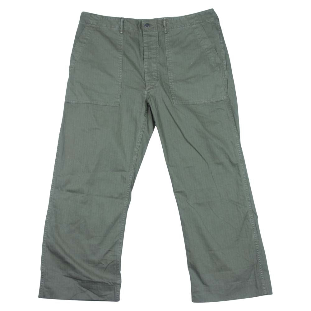 RRL ダブルアールエル 国内正規品 782658908001 Army Utility Flat Pant Herringbone ヘリンボーン アーミー ユーティリティ パンツ カーキ系 36【中古】